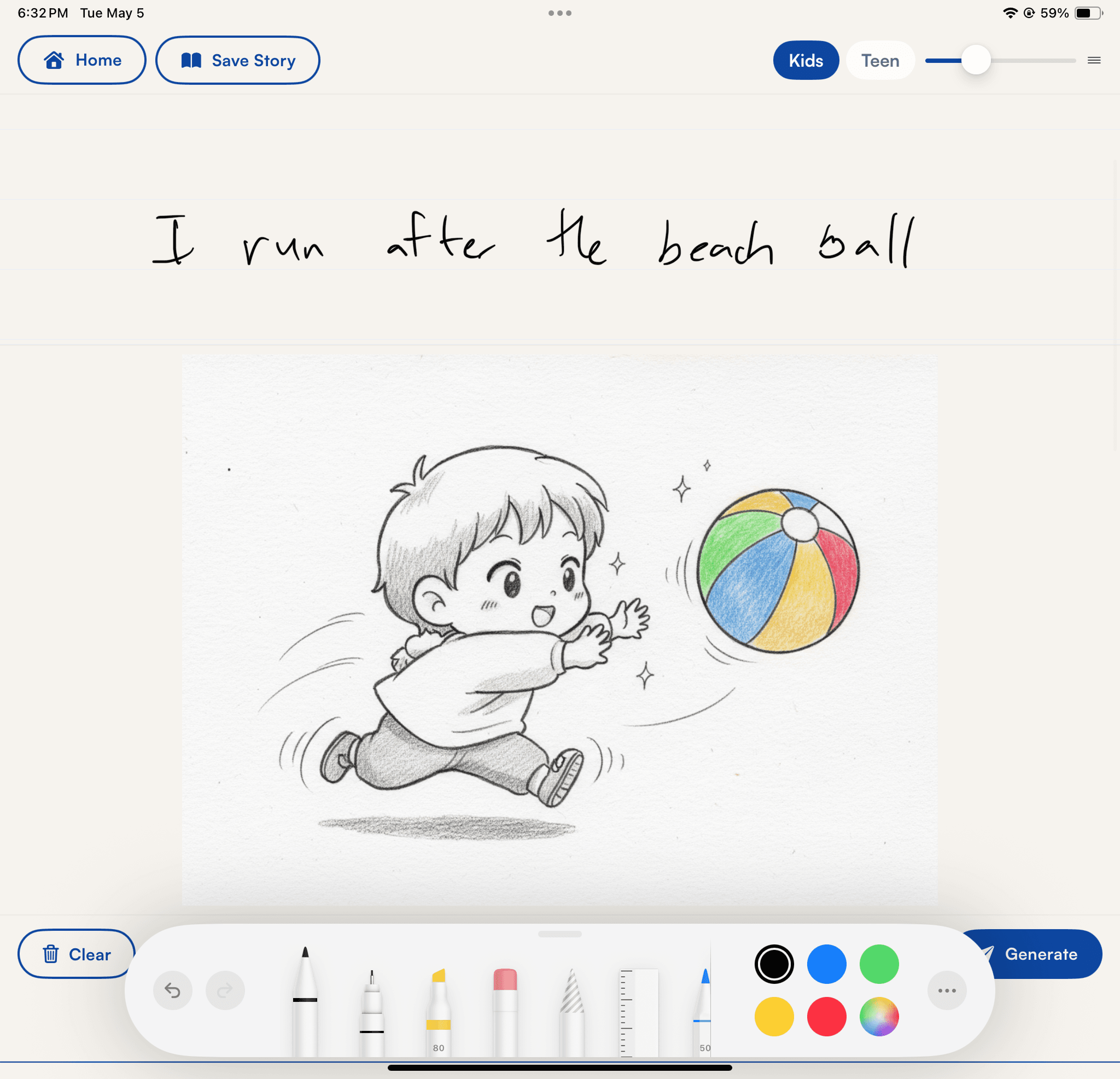 Grapha Learning turning a written sentence into a picture